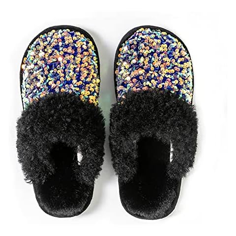 QZBAOSHU Glitter Sequins Indoor Slippers Cover