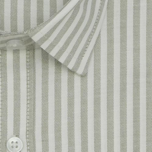 Image of GHPC 100% Cotton Striped Half Sleeves Regular Fit Formal Shirt for Men