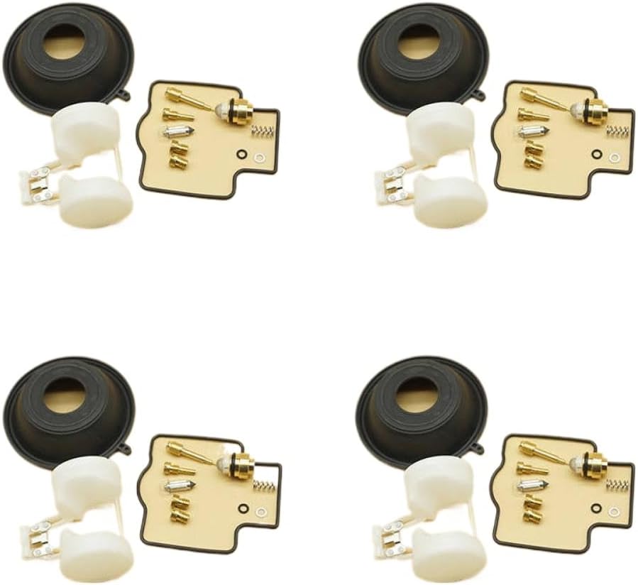 Carburetor Repair Kit Float Diaphragm Membrane Compatible With YZF600R Thundercat 1996 1997 1998 1999 2000 2001 2002(4-whole sets)