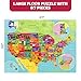 United States Puzzle for Kids Ages 4-8 – 87 Large USA State-Shaped Pieces, 27
