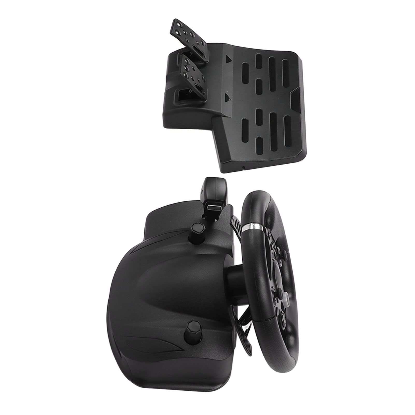 CHICIRIS Volante da Gioco con Vibrazione, Volante da Corsa con Rotazione di 270 Gradi da 11 Pollici con Pedale, sensibilità a 5 Assi e 7 Livelli per 360 PC