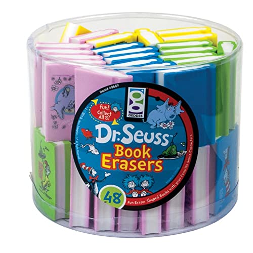 Raymond Geddes 69689 Dr Seuss Book Erasers For Kids (Pack Of 48) #TOP1