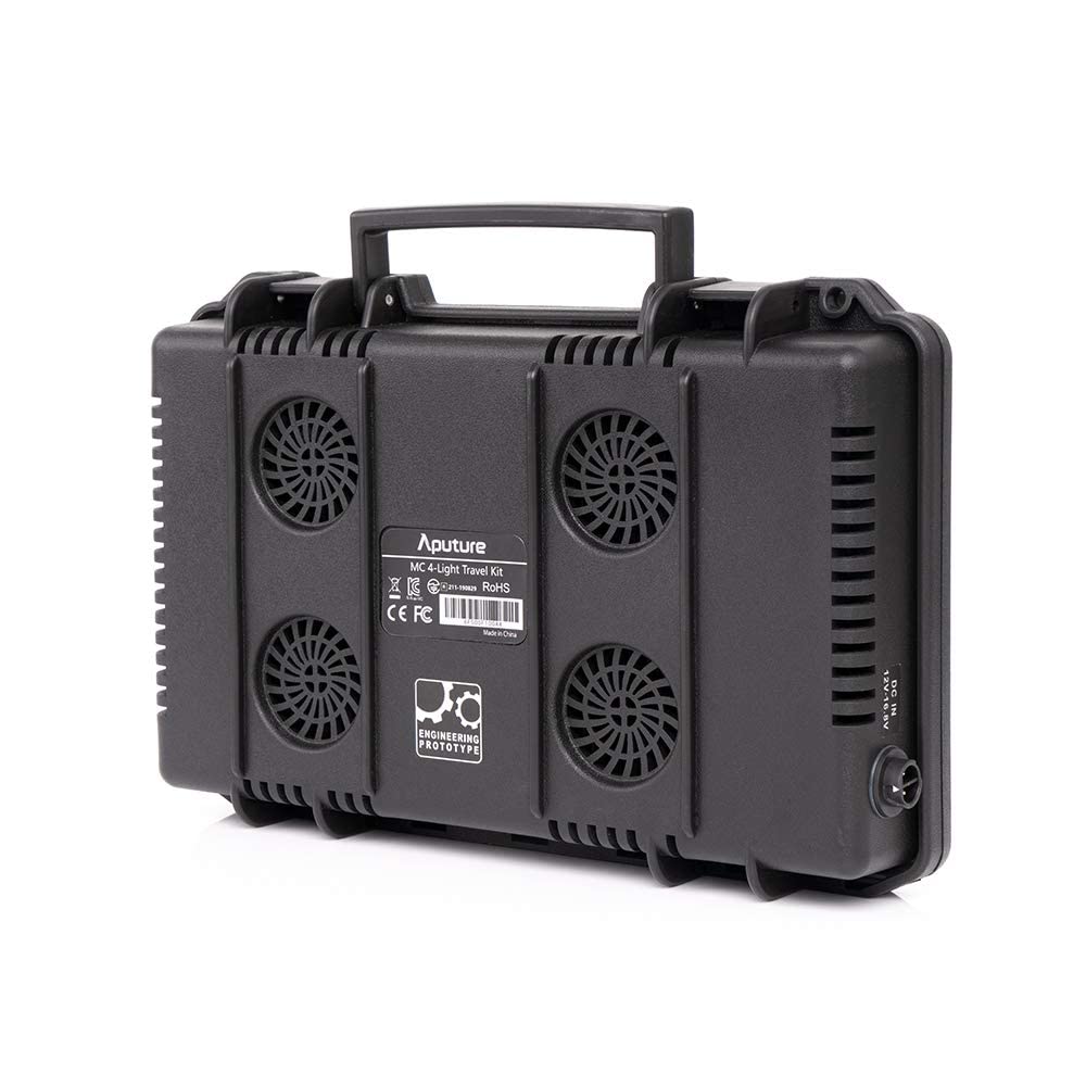 Aputure Amaran AL-MC - Kit da viaggio con 4 luci, RGBWW per fotocamera, 3200K-6500K, CRI/TLCI 96+, Modalità HSI, Supporto per Attrazione Magnetica e App e Ricarica Wireless con USB-C