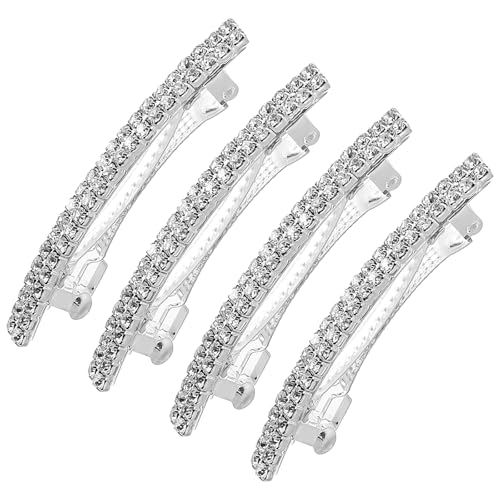 Pinzas para cabello con cristales brillantes 4 piezas miniatura 1