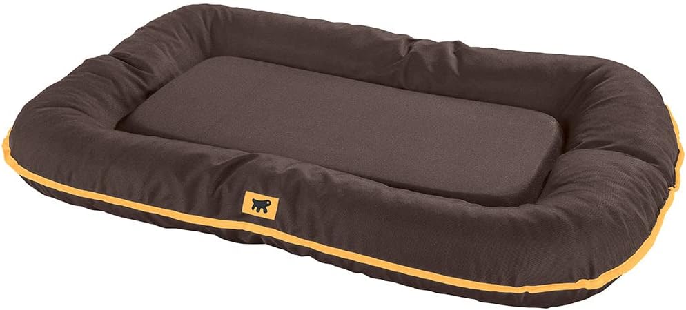 Ferplast Cuccia Cane Cuscino Cane Cane Taglia Media Tessuto Antigraffio Lavabile a mano a 30° Materassino Cane Impermeabile 80 x 60 x 11 cm.Marrone