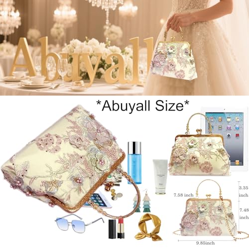 Image of Evening Bag Vintage Purse Kiss Lock Purses and Handbags for Women Formal