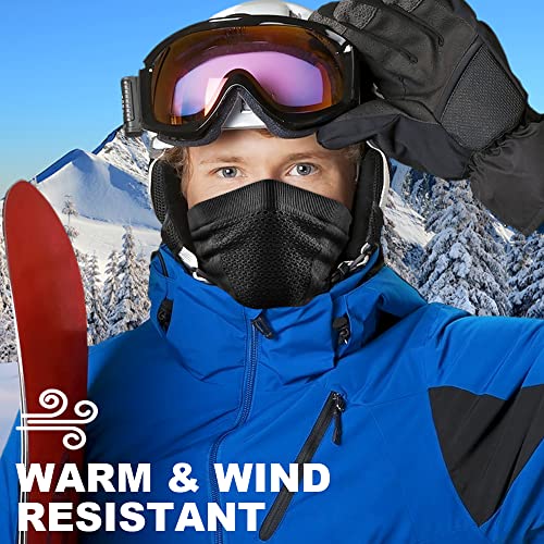 WTACTFUL Winter Neck Gaiter Neck Warmer Half Face Ski Mask Cover Shield for Cold Weather Windproof Tube Bandana Balaclava for Running Skiing Hunting Snowboarding Cycling Motorcycle Riding All Black