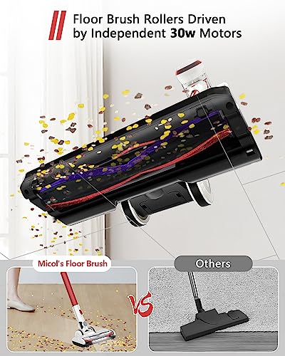 Micol Cordless Vacuum Cleaner, 6-In-1 Lightweight Stick Vacuum, 2 Modes Of Powerful Suction, Up To 38 Mins Runtime, Removable Battery, Household Vacuum Cleaner For Home Hard Floor Carpet Pet Hair Car #TOP4