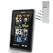La Crosse Technology 308-1425B-INT Vertical Wireless Color Weather Station with Pressure, Black