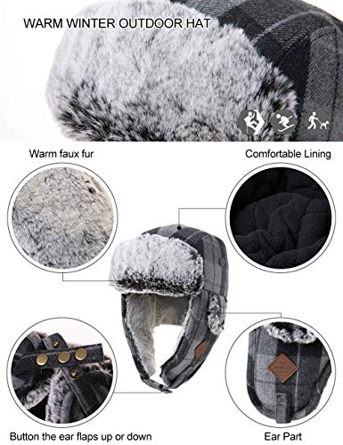 Fancet - Berretto da aviatore invernale morbido