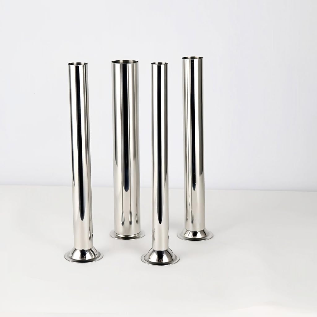 4pcs Stainless Steel Filling Machine Component Sausage Stuffing Tube with Funnel