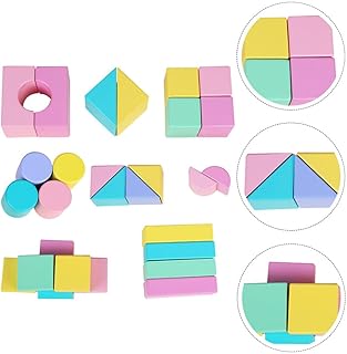 TOYANDONA 1 Conjunto De Blocos De Construção De Macaron Brinquedos De Madeira Brinquedos Para Crianças Kit Em Miniatura Brinquedos De Construção De Castelo De Madeira Brinquedo Geométrico