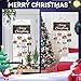 Aucpod Christmas Card Holder, Merry Christmas Wooden Hanging Picture Holders, Xmas Card Display with 30 Photo Clips, Xmas Holiday Card Photo Holder Merry Christmas Sign (Brown, Merry Christmas)