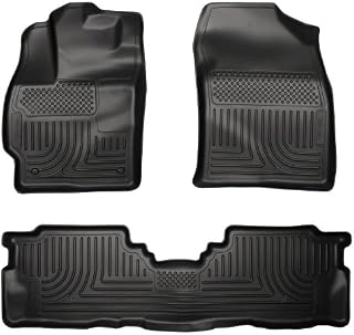 Husky Liners Weatherbeater Series | Bodenbeläge für Vorder- und 2. Sitz, Schwarz | 98911 | passend für Toyota Prius V 2012–2017, 3 Stück