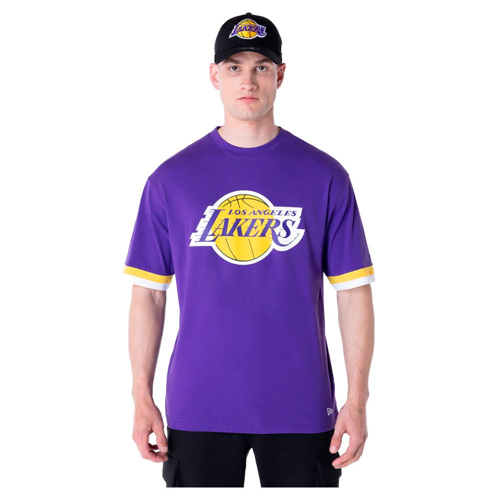 New Era NBA Panel Oversized - Maglietta Los Angeles Lakers, colore: Viola