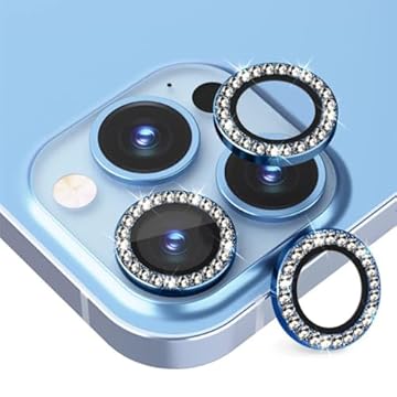 Protetor Lente Câmeras Compatível com iPhone 15 Pro e 15 Pro Max Cor: Azul