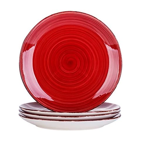 vancasso Serie Bella Rojo Platos de Cena 4 Piezas Cover