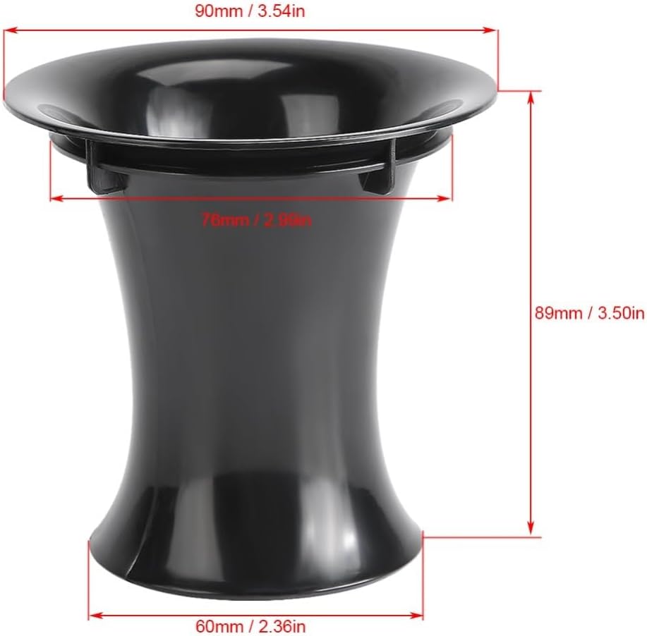 4 Pcs ABS Plastic Speaker Port Tubes Inverted Design Smooth Airflow Bass Enhancer for 4 to 8 Inch Speaker Cabinets