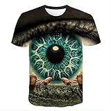XSHUHANP Herren T-Shirts 3D Druck Männer Handabdruck Grafik T-Shirt Casual Harajuku T-Shirt Tops 3D Hip Hop Herren T-Shirt Sommer Oansatz Shirt Plus Size Streetwear 6XL