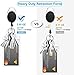 JIKIOU Retractable Badge Reel with Carabiner Belt Clip and Key Ring for ID Card Key Keychain Badge Holder Black 3 Pack
