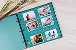 12 x 12 Couverture rigide en cuir de pouce 80 Pages DIY Album de Photo de Scrapbook Papier Blanc Artisanat Mariage Anniversaire Famille Album de photo de Scrappbook (Blue, 12 x 12 De pouce)
