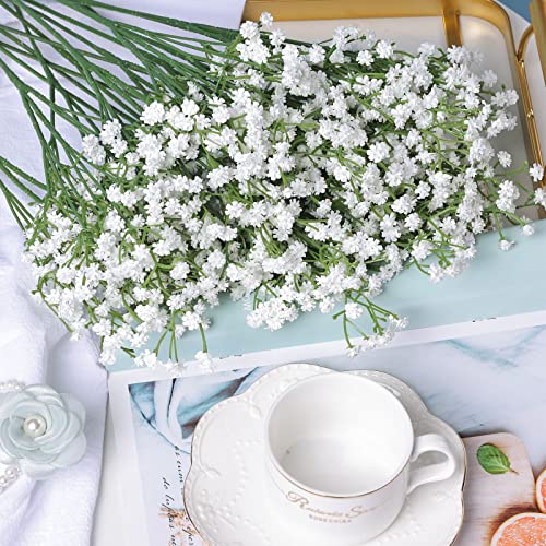 Lylyfan 30P-16L Babys Breath Artificial Flowers,30 Pcs Gypsophila Real Touch Flowers For Wedding Party Home Garden Decoration thumb #8