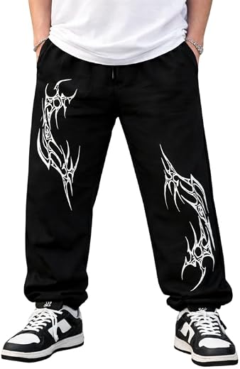 Unisex Graphic Print Track Pant for Men &amp; Women | Cotton Blend Relaxed Fit Lower | Casual Sports Jogger Pants