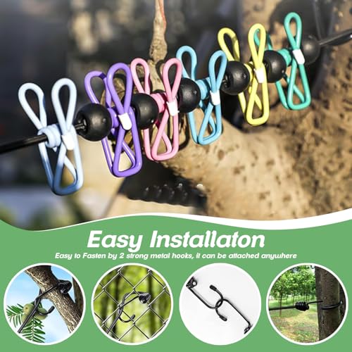 Retractable Travel Clothesline, Portable Elastic Clothesline, Adjustable Travel Washing Line with 12 Colorful Clips & Storage Bag, Camping Accessories, for Holidays Travel Balcony (1PCS) - Image 5