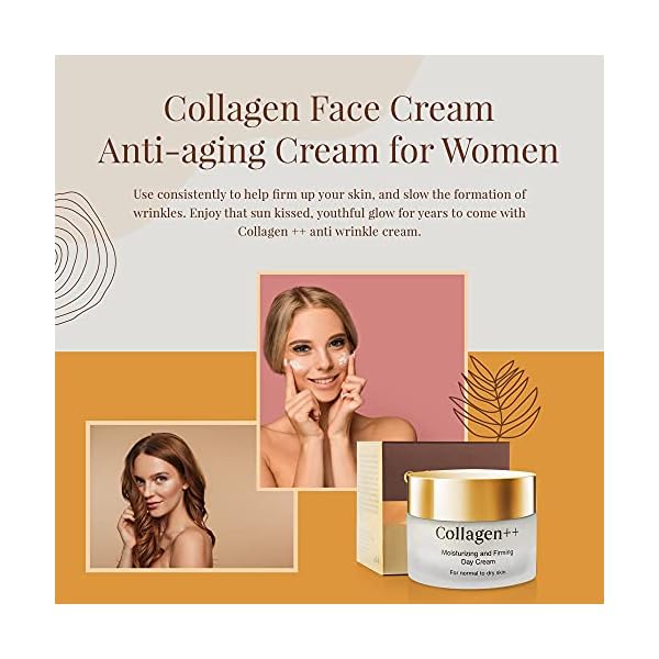 Collagen-Anti-Aging-Moisturizing-and-Firming-Day-Cream-Hydrating-Collagen-Cream-Anti-Wrinkle-Face-Neck-with-Collagen-Peptide Collagen++ Anti-Aging Day Cream, Firming & Hydrating for Dry Skin, Unscented 1.7oz
