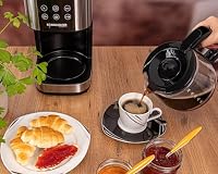 Rommelsbacher Filterkaffeemaschine FKM 1000-1,5 Liter Wassertank für 12 Tassen Kaffee, Glaskanne, Startzeitvorwahl, Warmaltefunktion, Aromafunktion, herausnehmbarer Filterträger 1x4 – Ansicht 5