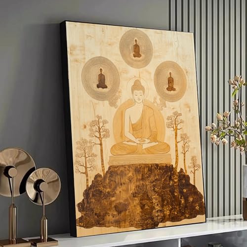 Toile de méditation Bouddha XINBAO 80x110cm art mural zen sans cadre