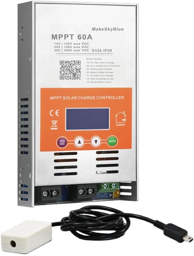 MakeSkyBlue 60A MPPT Solar Charge Controller V124 with CloudBOX