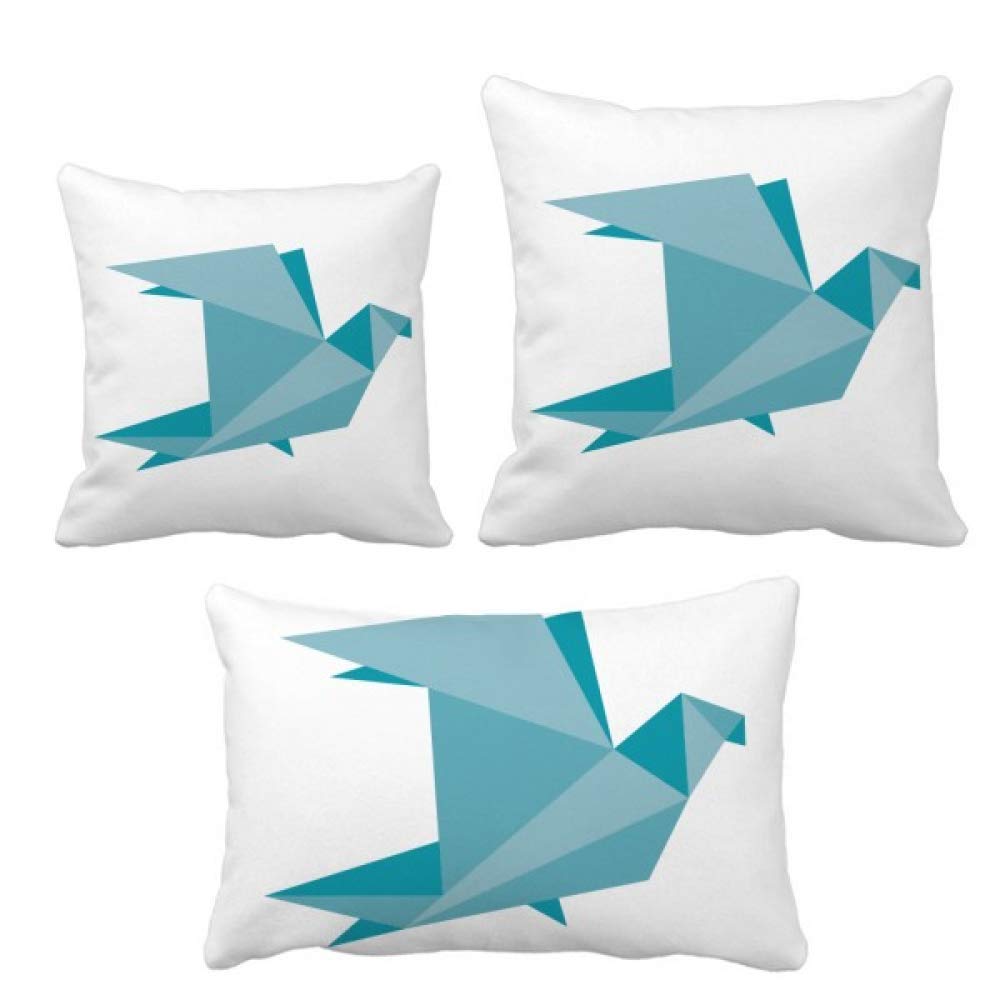 Housse de coussin pigeon origami vert pour raviver un salon terne