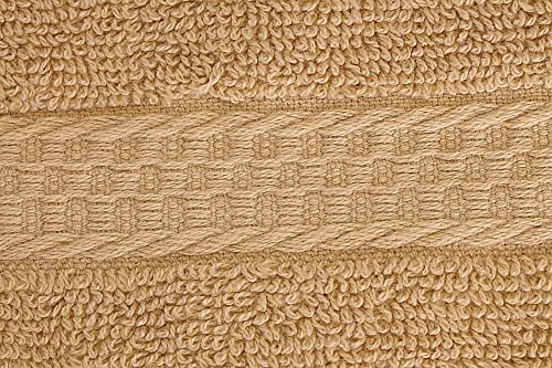 Utopia Towels [12 Pack Premium Wash Cloths Set (12 X 12 Inches) 100% Cotton Ring Spun, Highly Absorbent And Soft Feel Essential Washcloths For Bathroom, Spa, Gym, And Face Towel (Beige) #TOP5