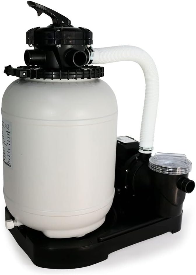 Monobloc Pool Filter 300 Filter Sand or Filter Balls for Removable or Fixed Pool 4000L/h 25kg Tank