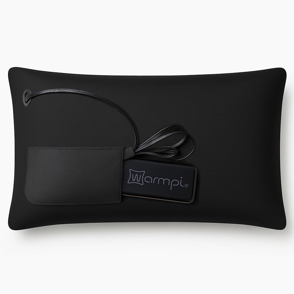 Teddy-Heizkissen 30x50 cm – Elektrisches Infrarot-Wärmekissen mit 10.000 mAh Powerbank – Kabellos & mit Kabel nutzbar – Ergonomisches Rückenkissen & Nackenkissen – 3 Heizstufen (Grün)