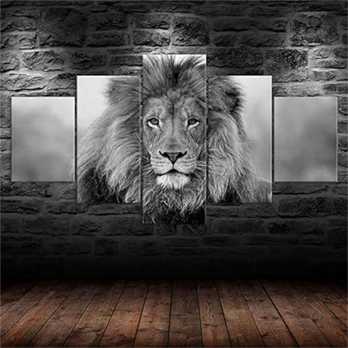 Peinture diamant adulte lion kit grand format pour décoration murale salon et chambre