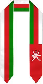 DABOYOZHZH Oman Flag Graduation Shawl Sash Stole Wraps Scraf For International Study Pride Women Men