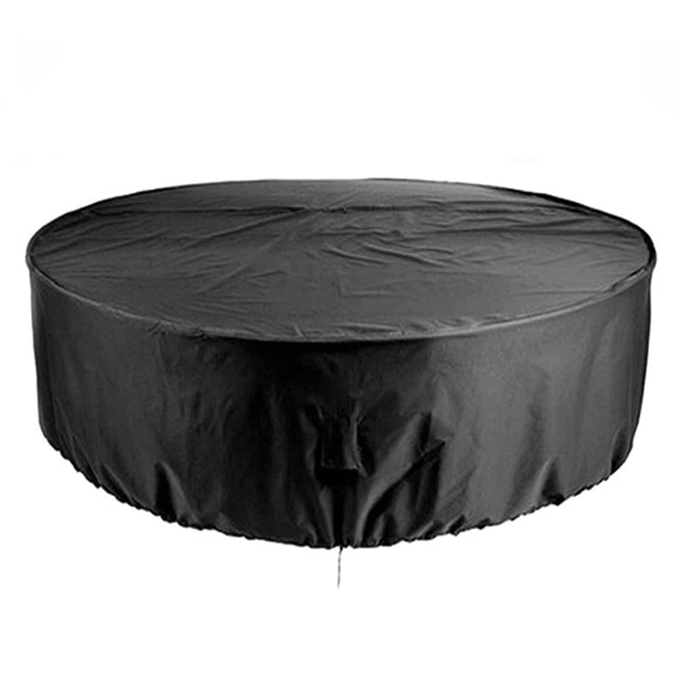 Bâche de piscine ronde pliable, tissu Oxford 420D, imperméable, coupe-vent, résistante aux UV, pour piscine, spa, noir