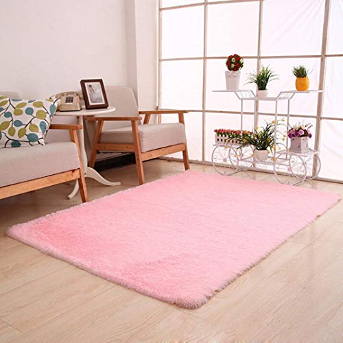 Gotd Fluffy Rugs Anti-Skid Area Rug Dining Room Home Bedroom Carpet Floor Mat (19.6