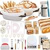 PeacePeo 38 Pcs Sourdough Starter Kit, Cotton Rope Banneton Bread Proofing Basket with Sourdough Starter Jars,10 Inch Round & Oval Proofing Basket with Liners & Covers for Artisan Bread Baking