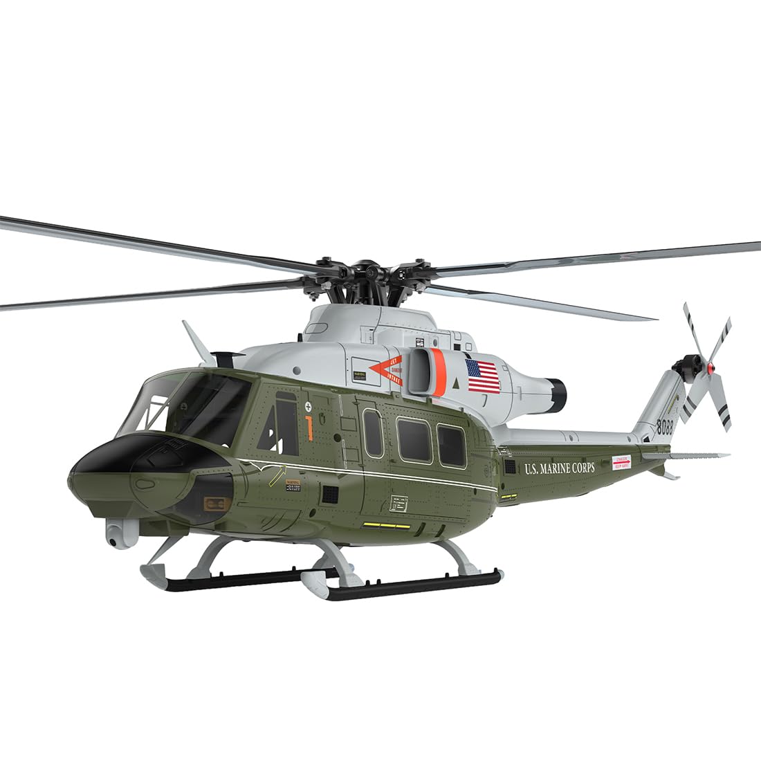 GOOSKY E2 UH-1Y RC helikopter dla dorosłych, 2,4 G, 6 CH, podwójny, bezszczotkowy DD, akrobacyjny helikopter RC, GTS, sterowanie lotem, tryb 1/2, statek powietrzny, prezenty RTF
