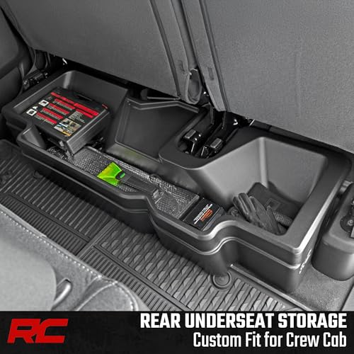 Rough Country Under Seat Storage for Ram 1500 Crew Cab (2019-2026) - Custom Rear Under Seat Organizer Tray without Lid - image 2
