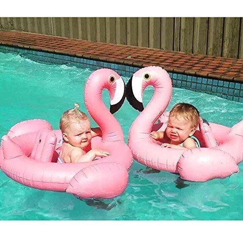 Baby Swim Ring Ride-On Float Swimming Pool Toys Pink Flamingo Inflatable Swimming Ring For Baby Perfect For Baby Toddler Infant Kids #TOP4