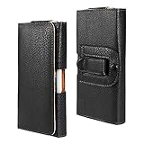 Oihxse Cover für Leder Handy Gürteltasche Hülle,Sport-Gürteltasche in Schwarz Gürteltasche Schutzhülle,Tasche Passend für Honor 8s/Huawei Y5 2019/iPhone XS/X/Sony Xperia XZ (Sony Xperia XZ)