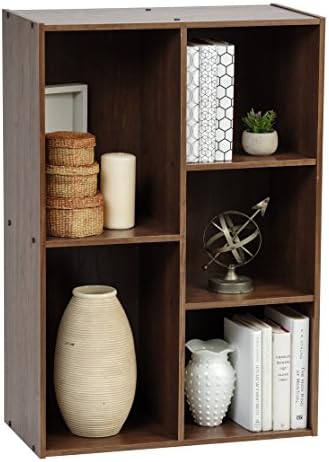 Iris Ohyama, Wooden Cabinet with Shelves / Bookcase / Side Furniture / Basic Storage Shelves, Easy Assembly, Modular, Design, Office, Living Room, Bedroom - Basic Storage Shelf - CX-2 - Brown