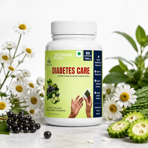 Image of Diabetes Care Herbal Wellness Capsules | Supports Sugar Balance, Energy & Metabolism | Daily Health Supplement for Adults | 60 Capsules Raja Maharaja Nushka