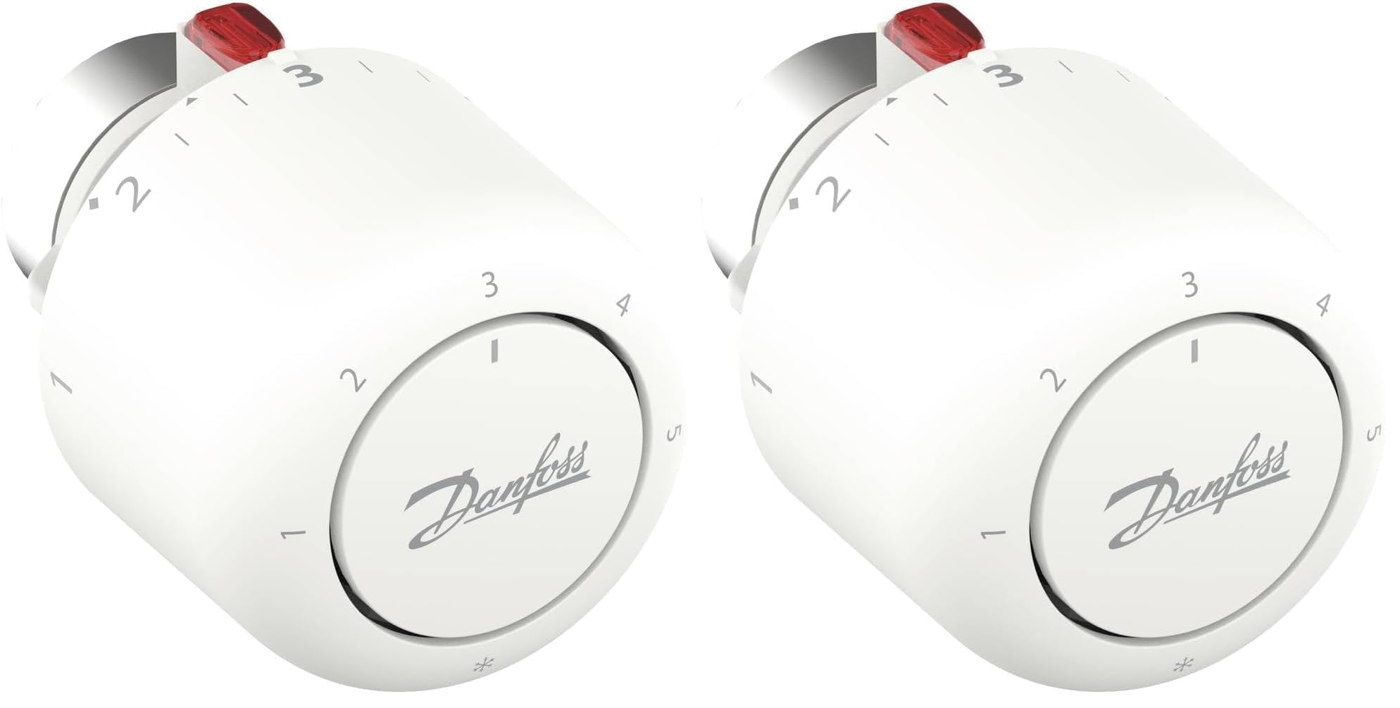 Danfoss Aero RAVL, Vanne thermostatique de radiateur avec Soufflet thermostatique rempli de gaz et capteur intégré (Lot de 2)