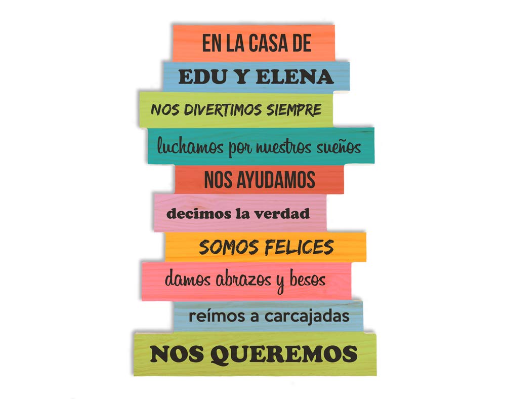 Regalo Original Cartel de Madera para Parejas Personalizado con Nombres 39cmx59cm