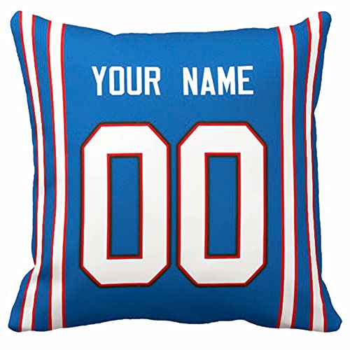 Image of ANTKING Throw Pillow 2 Pack with Custom Name and Number Personalized Gift for Men Women Boys
